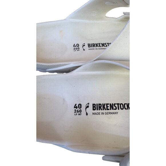 Birkenstock Arizona EVA Sandals Sz EU 40 US L 9 M 7 White Double Strap Narrow - Picture 7 of 12